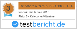 Dr. Wolz Vitamin D3 1000 I. E. Plus Kapseln (60 Stk.)